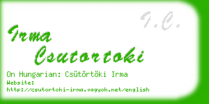 irma csutortoki business card